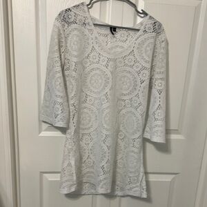 White Lace swim cover up
